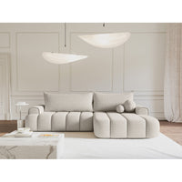 Kampinė sofa-lova DANDELINO, kreminė, dešinė