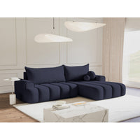 Kampinė sofa-lova DANDELINO, tamsiai mėlyna, dešinė