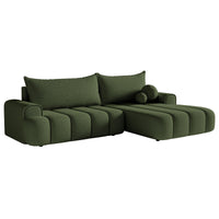 Kampinė sofa-lova DANDELINO, chaki, dešinė