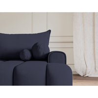 Kampinė sofa-lova DANDELINO, tamsiai mėlyna, dešinė