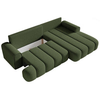 Kampinė sofa-lova DANDELINO, chaki, dešinė
