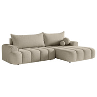 Kampinė sofa-lova DANDELINO, šviesiai smėlinė, dešinė