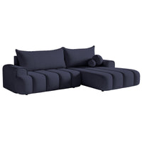 Kampinė sofa-lova DANDELINO, tamsiai mėlyna, dešinė