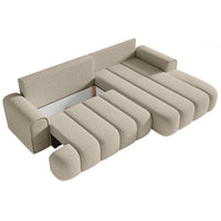 Kampinė sofa-lova DANDELINO, šviesiai smėlinė, dešinė