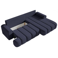 Kampinė sofa-lova DANDELINO, tamsiai mėlyna, dešinė