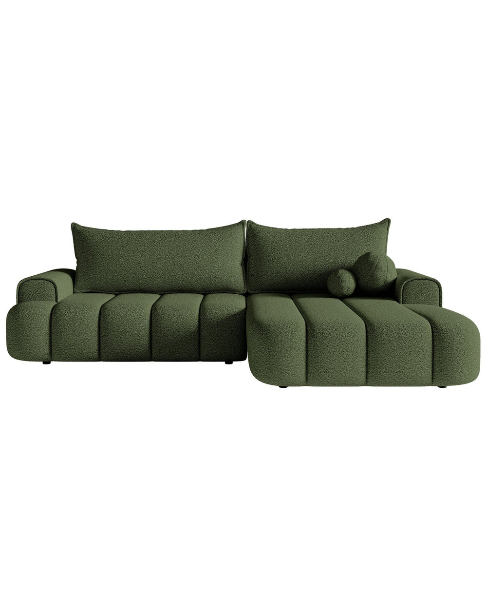 Kampinė sofa-lova DANDELINO, chaki, dešinė