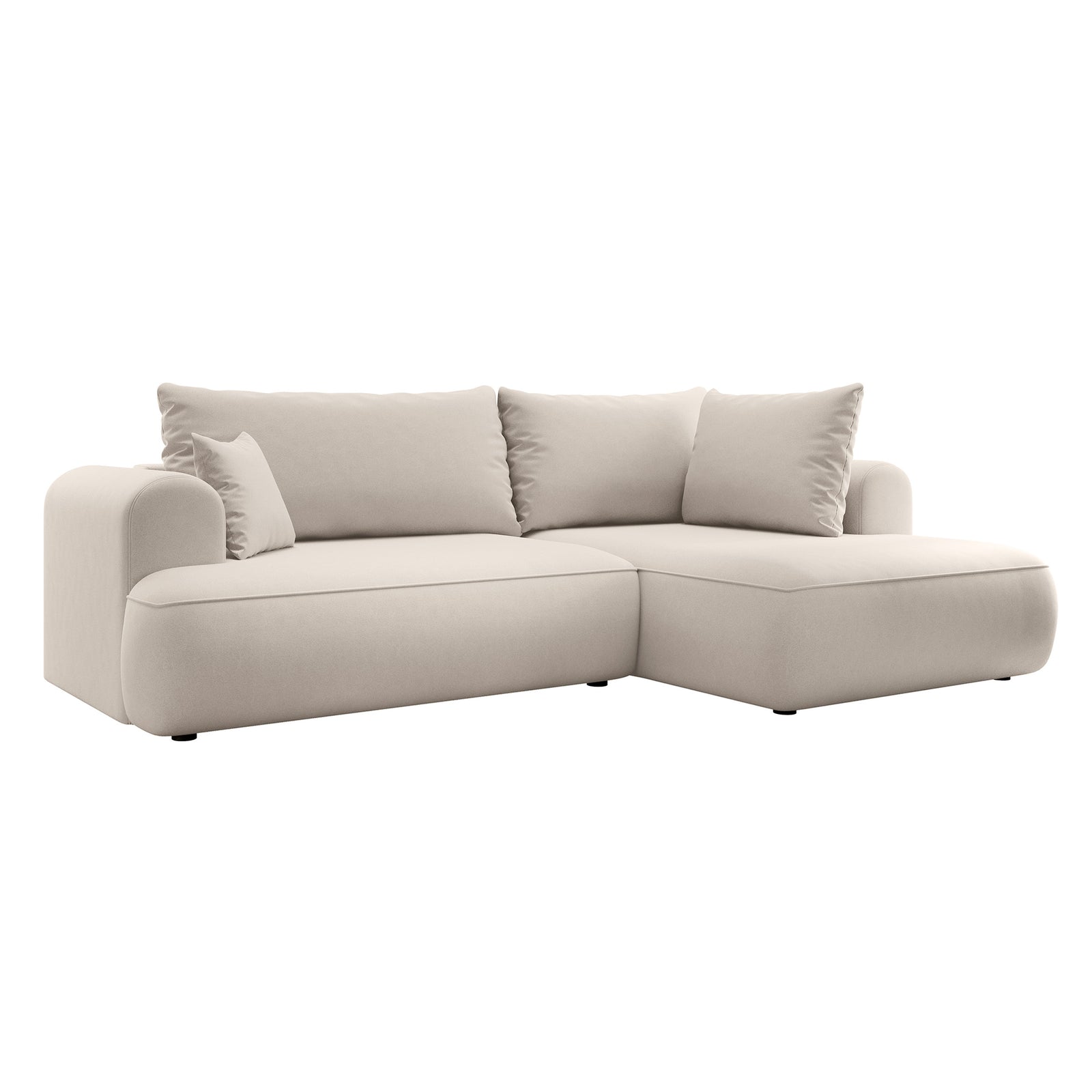 Kampinė sofa-lova CORMAC, šviesiai smėlinė