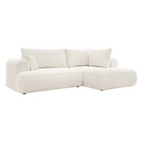 Kampinė sofa-lova CORMAC, kreminė