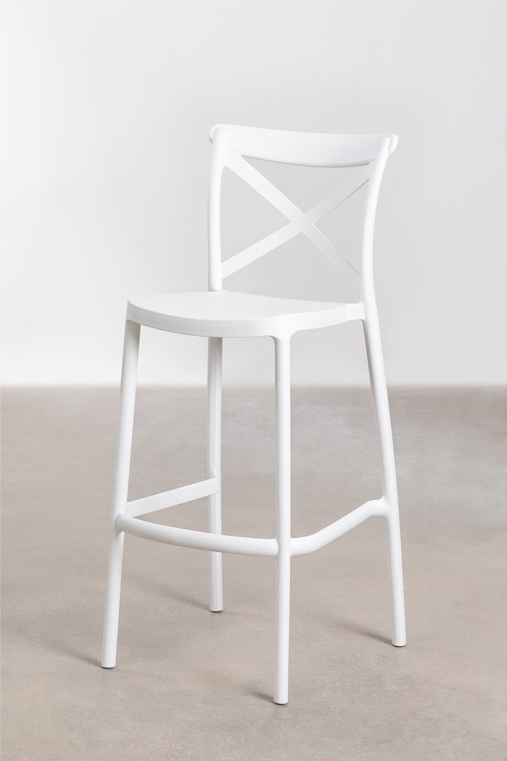 Bar Stool FERRO, white, 75 cm