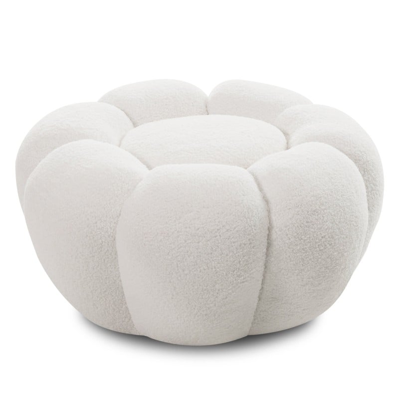 Pufas PERUGINA, baltas, boucle