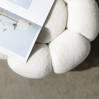 Pufas PERUGINA, baltas, boucle