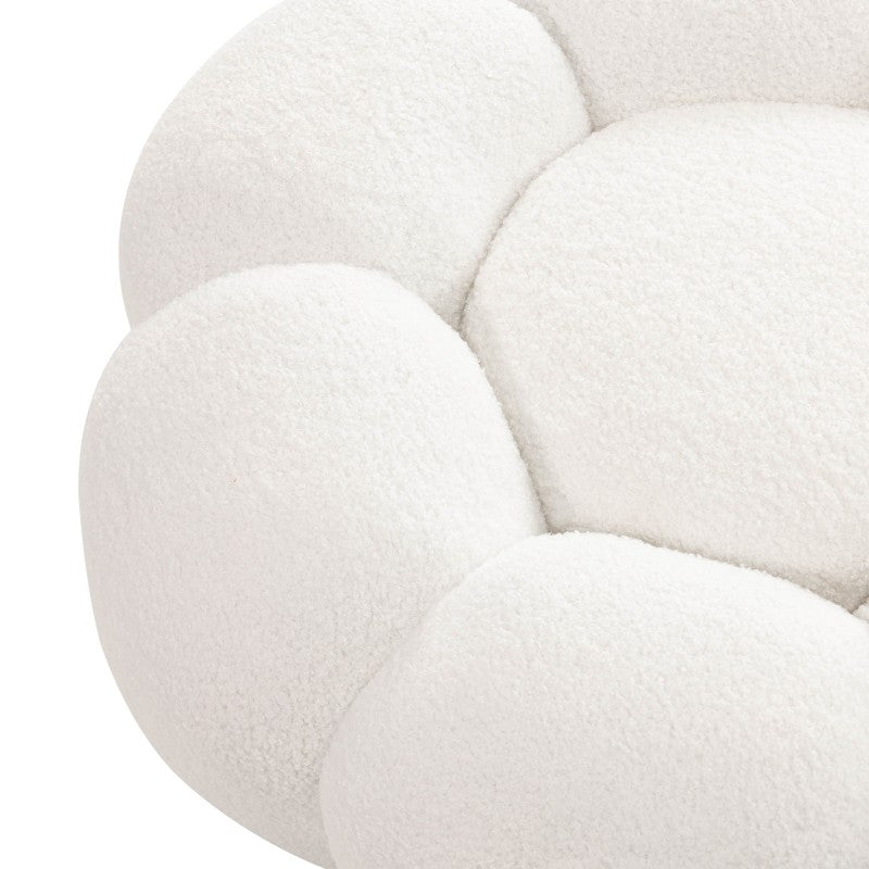 Pufas PERUGINA, baltas, boucle