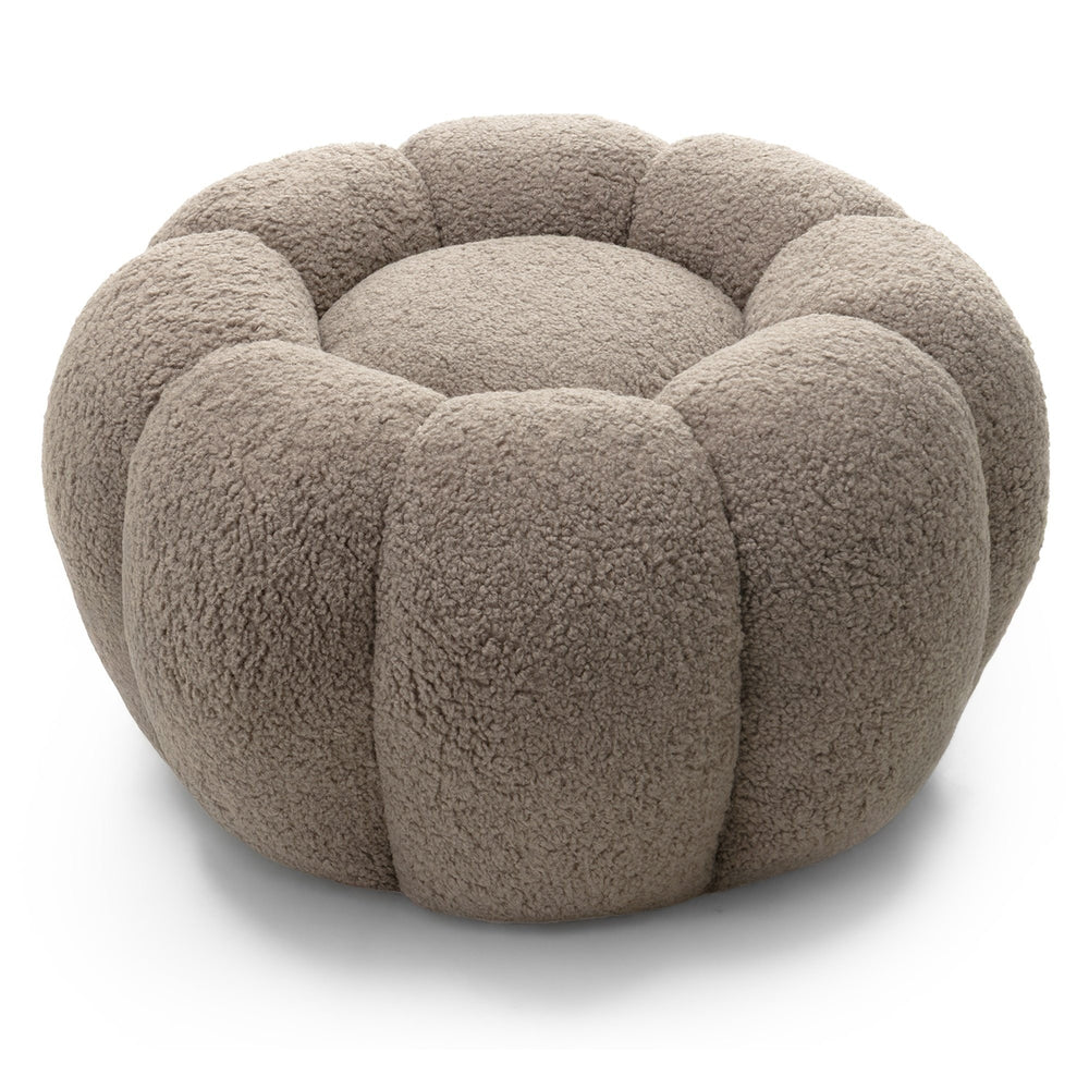 Pouf RADIAN, bouclé, cappuccino