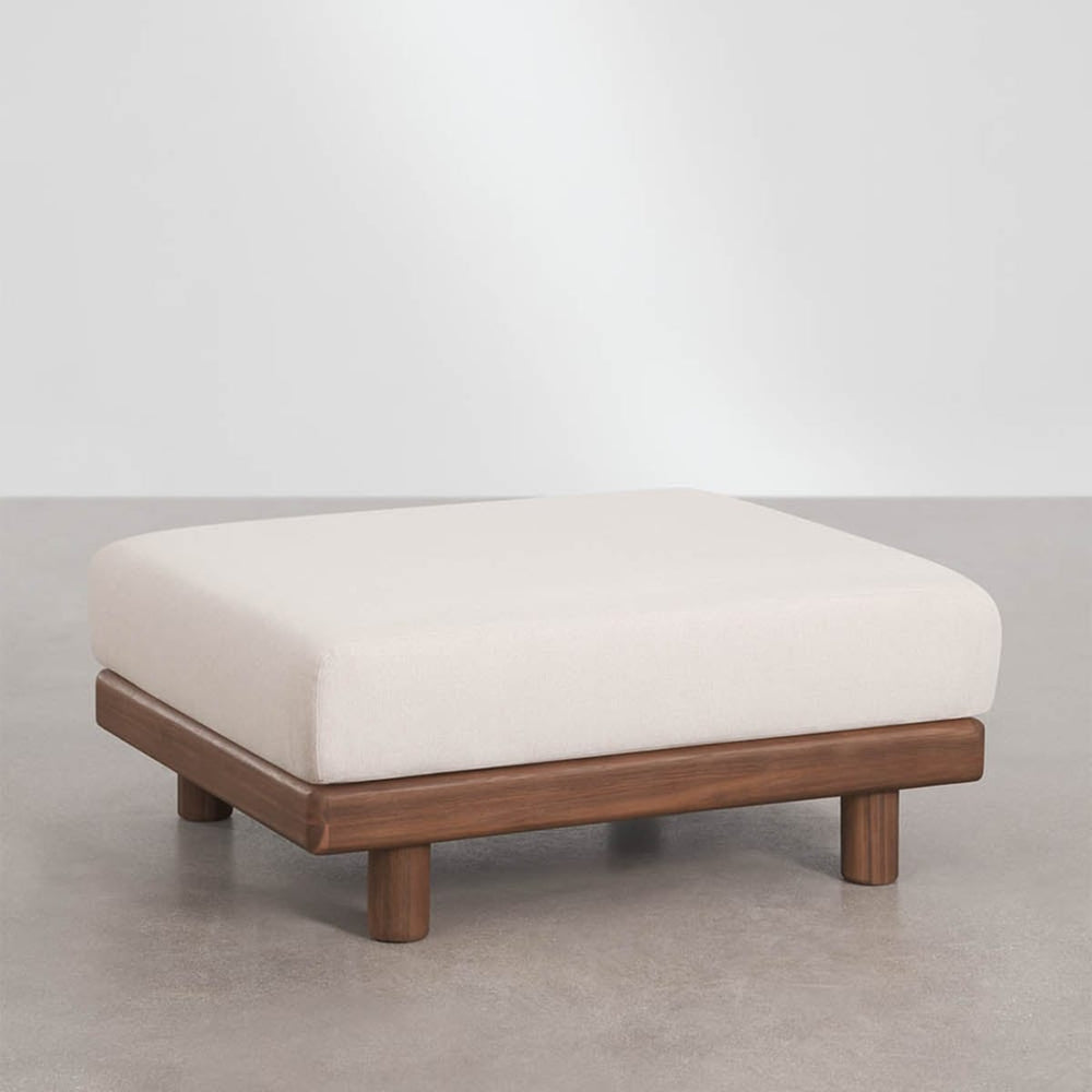 Outdoor pouf KORKO, acacia, 100x80 cm