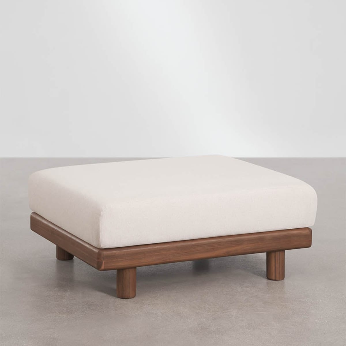 Outdoor pouf KORKO, acacia, 100x80 cm
