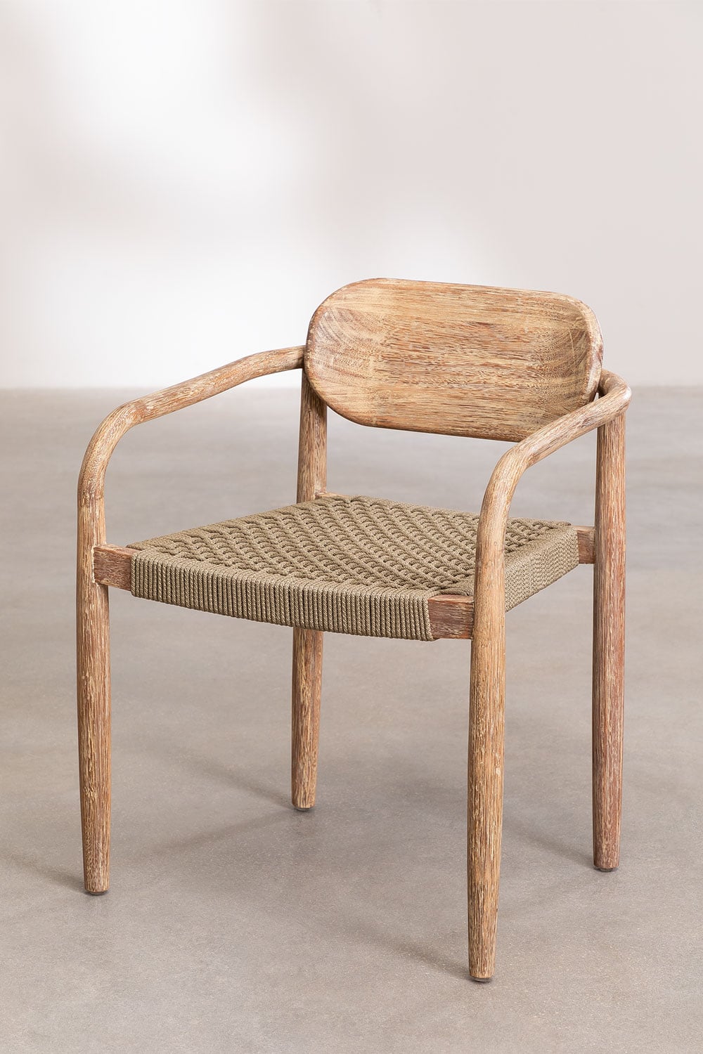 Outdoor dining set NAELE, 7 pieces, wheat brown