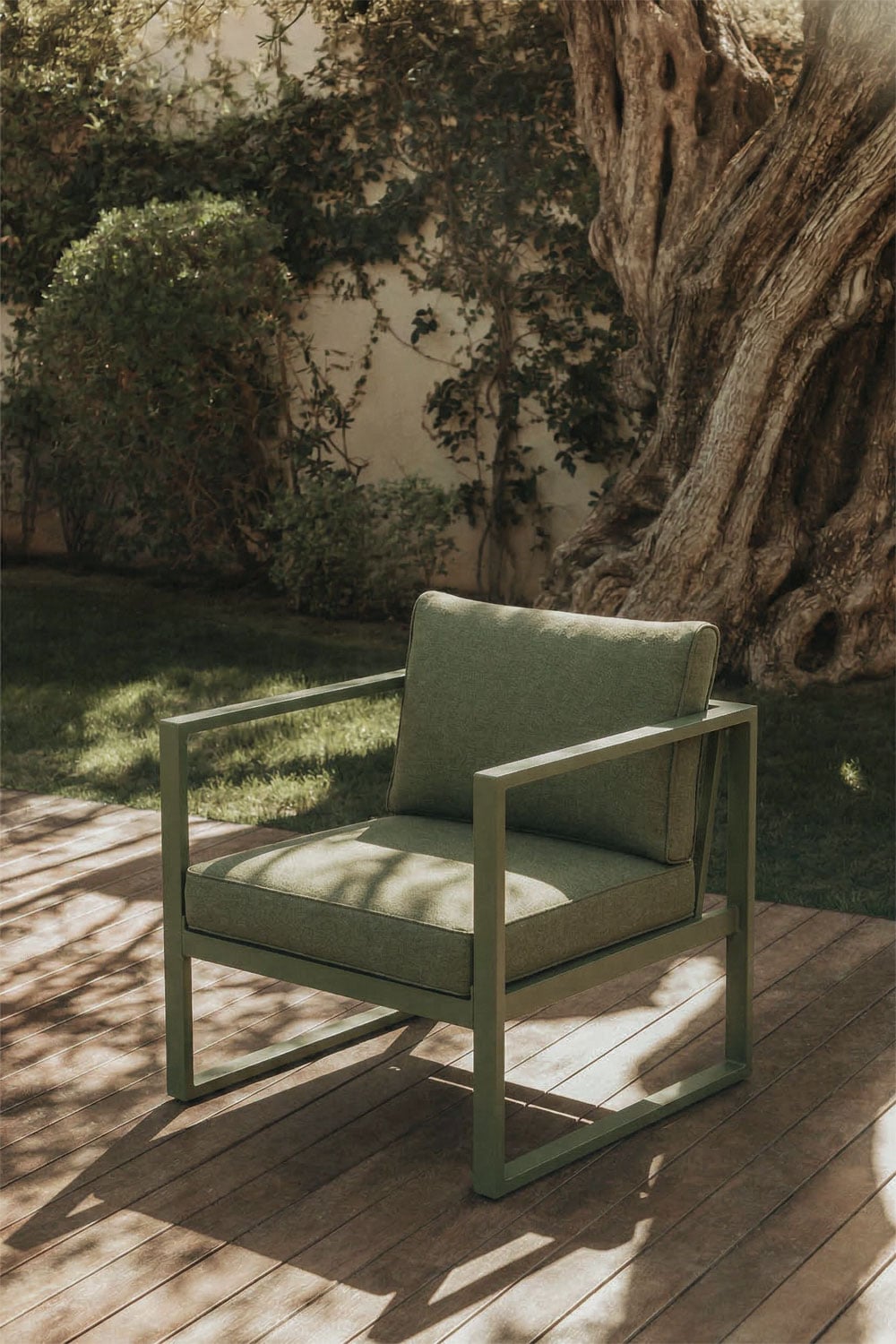 Armchair ALCANTO, olive green