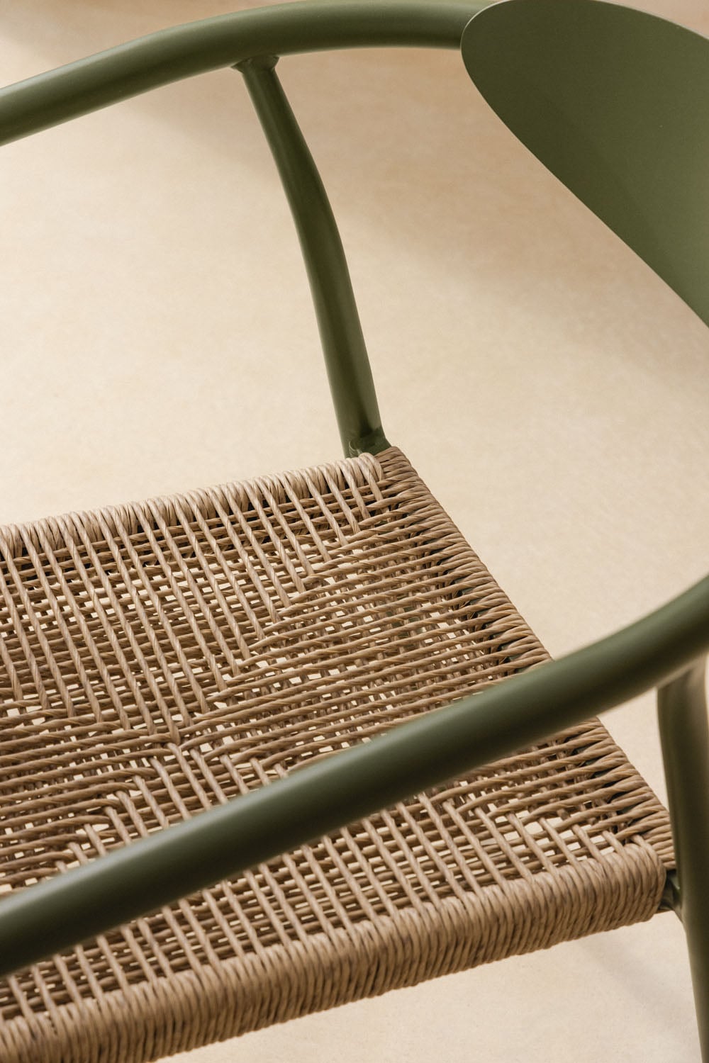Outdoor armchair FORTIO, olive green