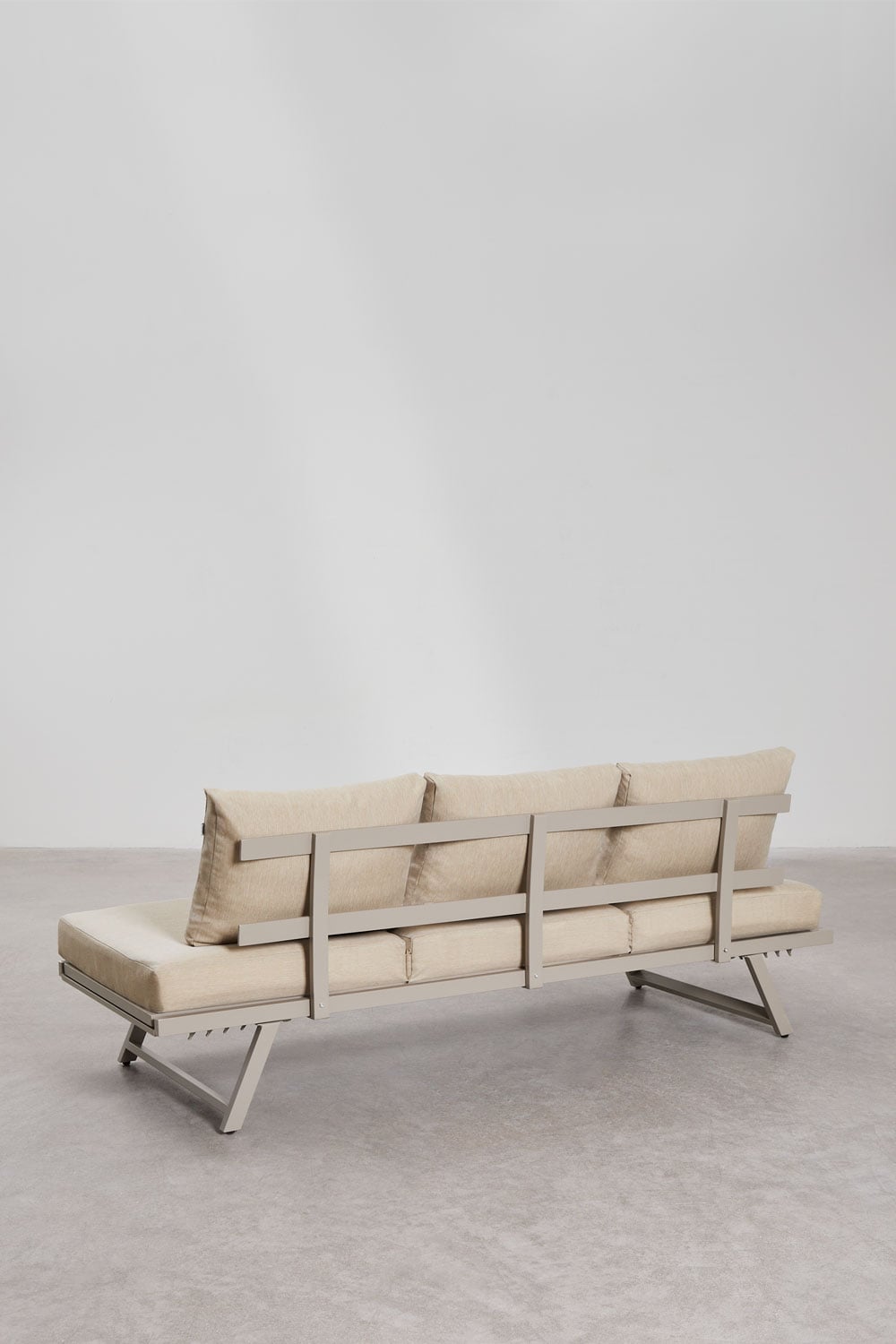 Sofa TRIVIA, trivietė, kreminė ir mokos ruda