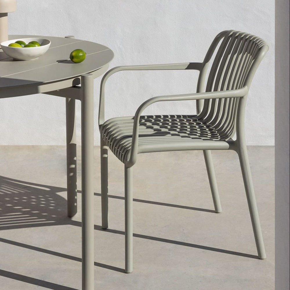 WENDELL Outdoor Chair, with Armrests, Avocado