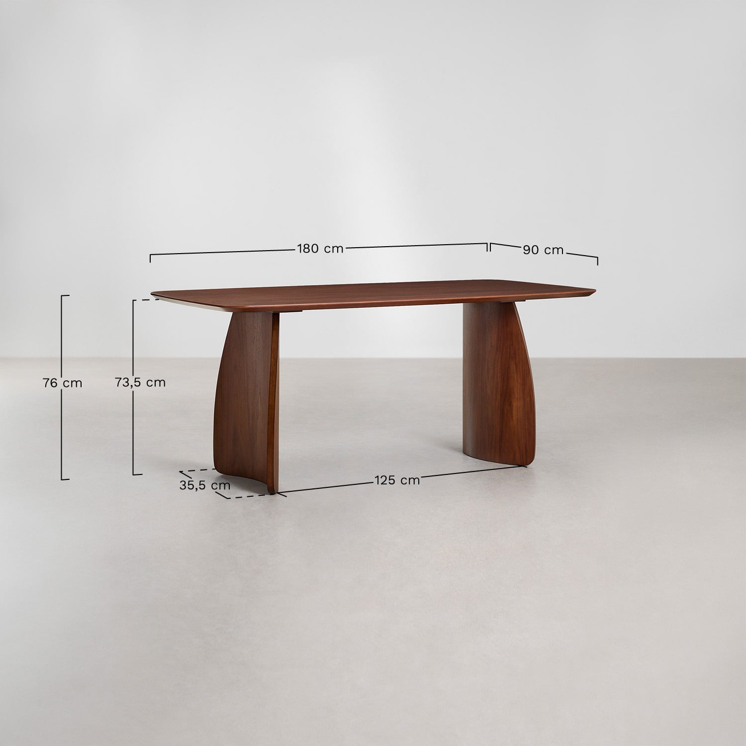 Taisnstūra galds LUANDRA, 180×90 cm, venge koks