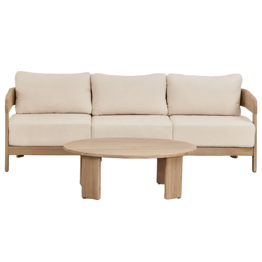 Outdoor furniture set ULENO, sofa, light acacia