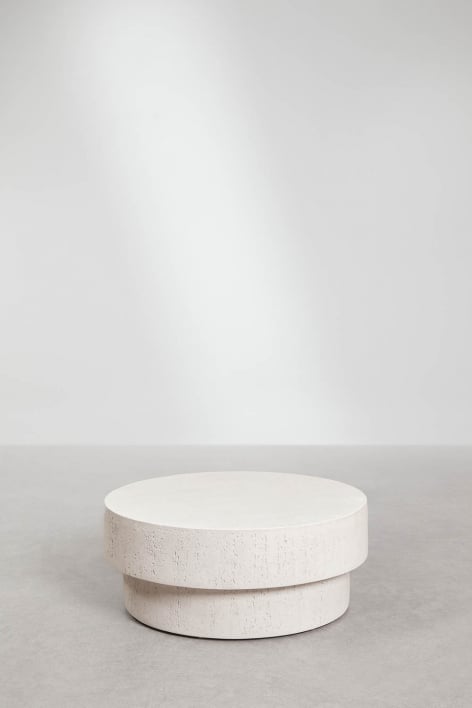 Apvalus pagalbinis staliukas NORUIRO Ø45 cm, cementas
