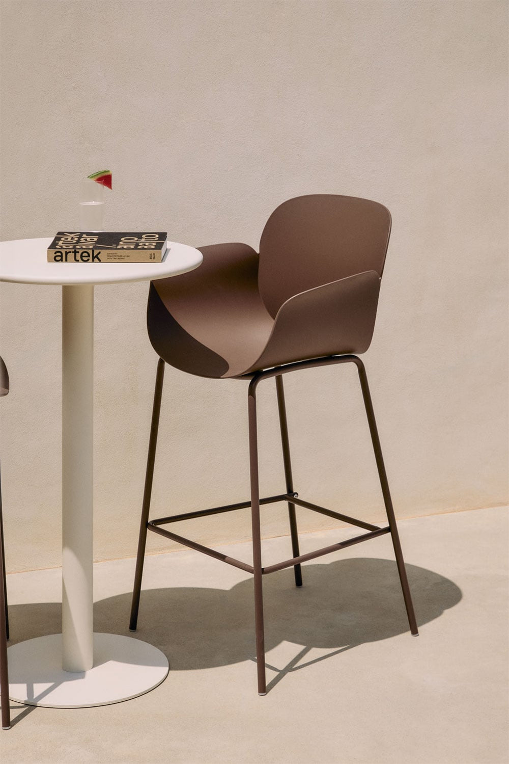 Bar stool BOKA, caramel brown, 75 cm