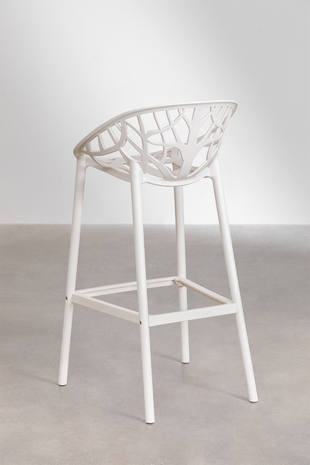 Bar Stool MEKANO, white, 75 cm