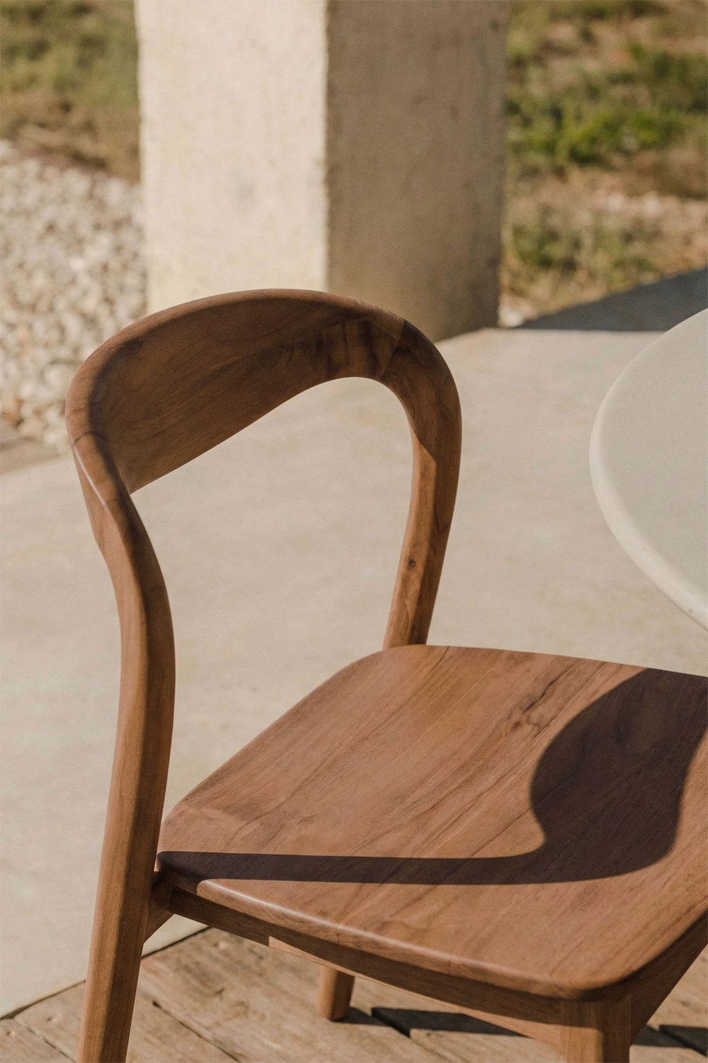Outdoor chair VARMUS, teak, natural