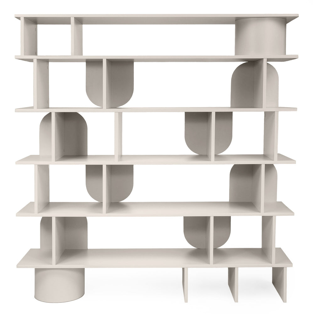 SATINE shelf unit, tall, cashmere