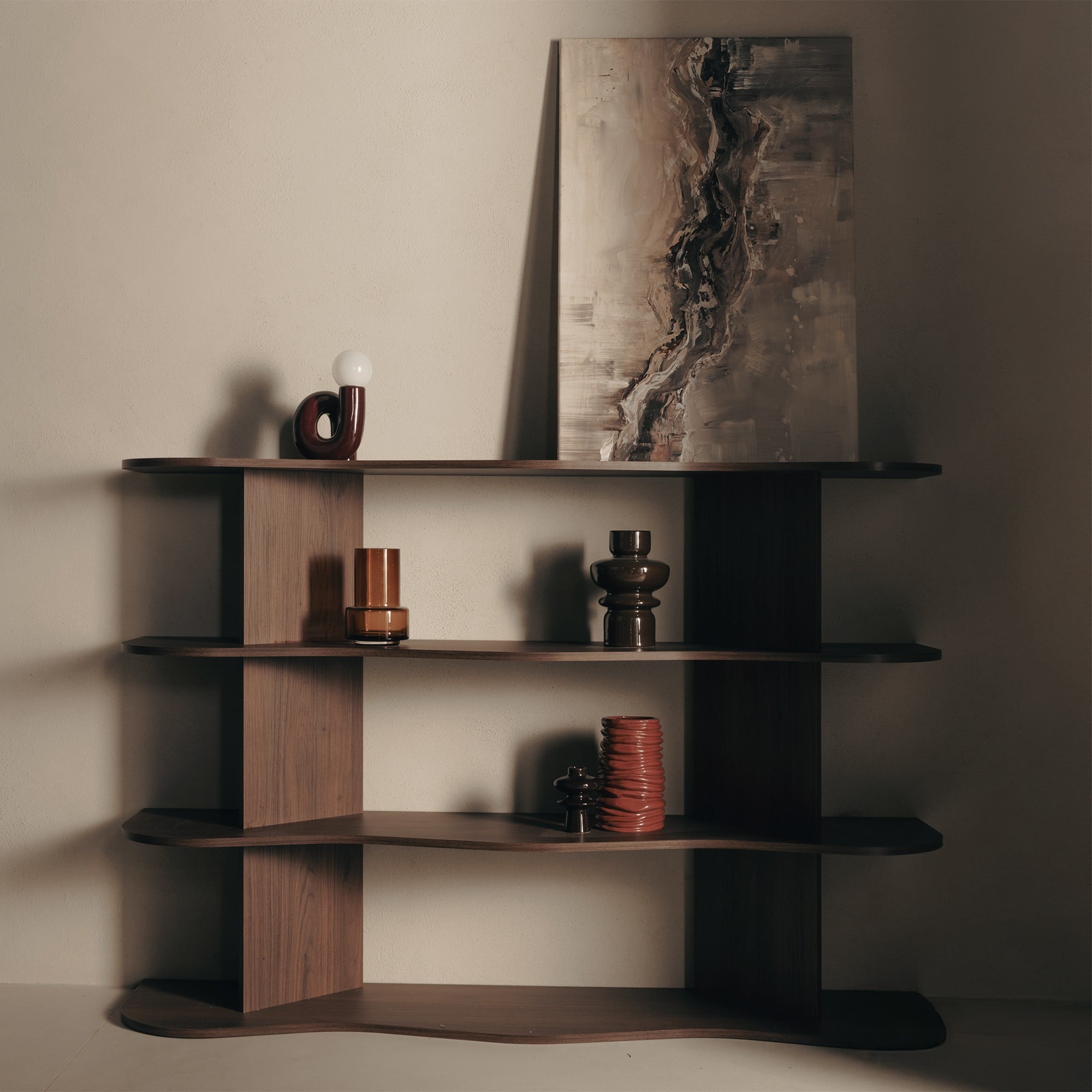 SELENE shelf, low, oreho vila, wavy