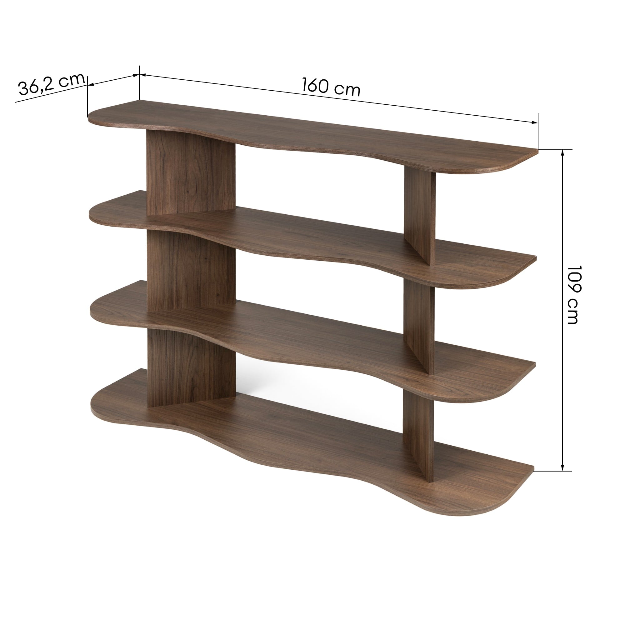 SELENE shelf, low, oreho vila, wavy