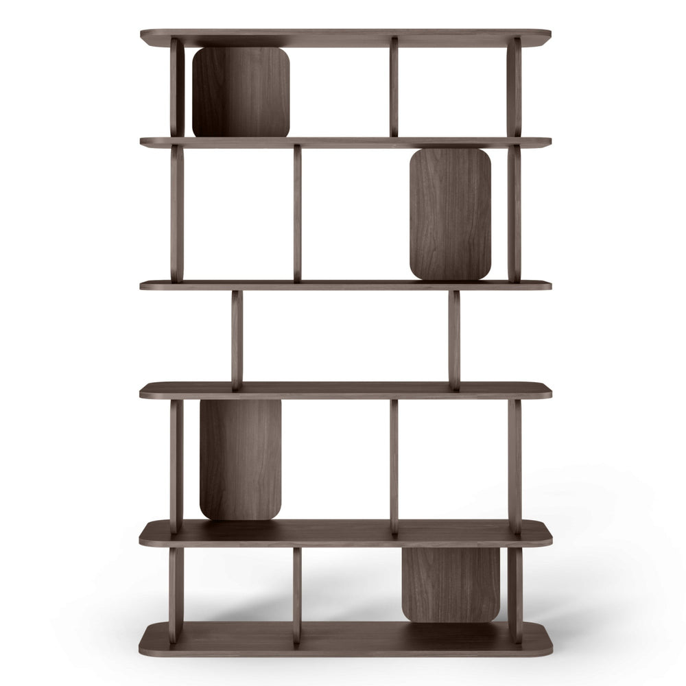 Shelf ZILIRE, tall, walnut villa