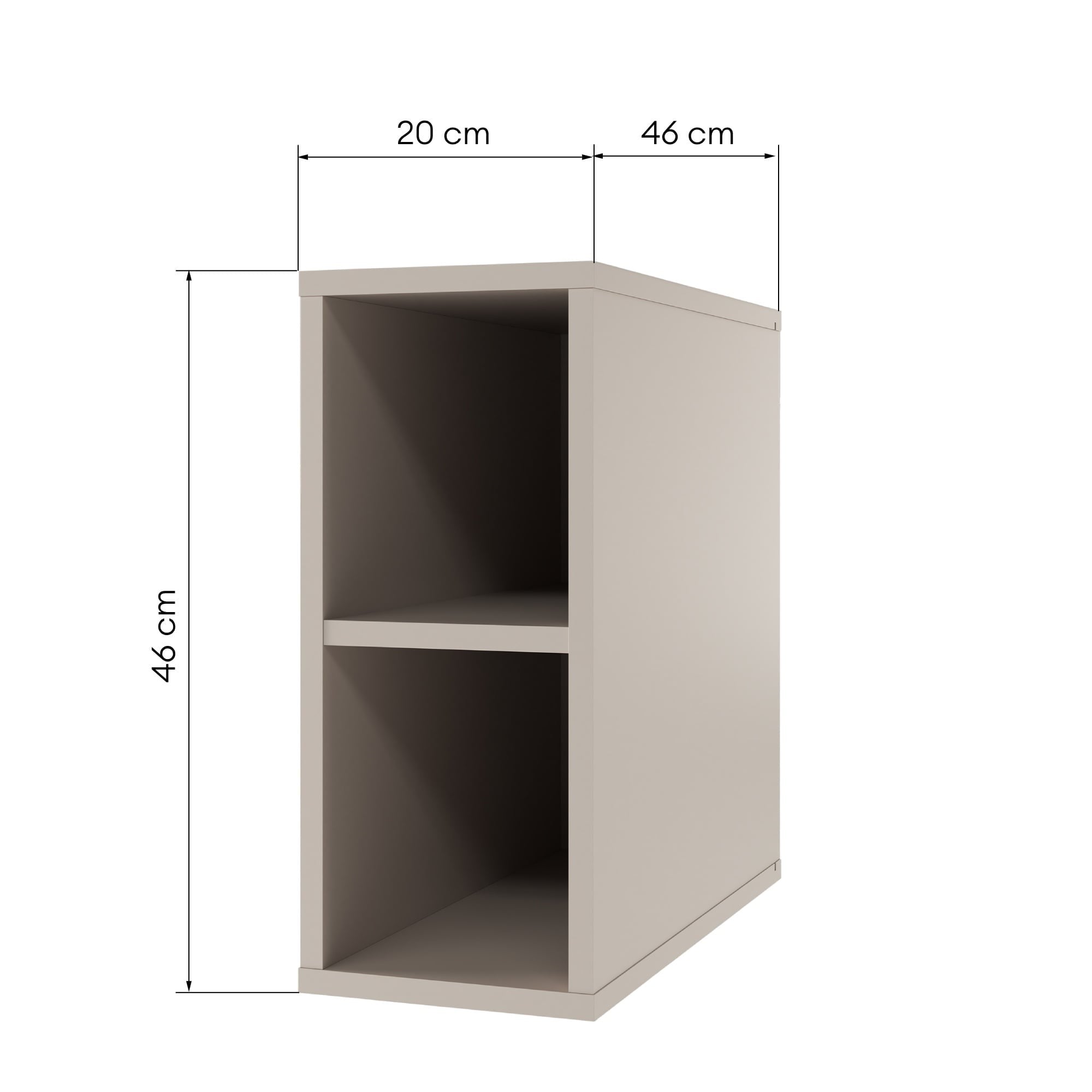BERYL bathroom shelf, cashmere, 20 cm