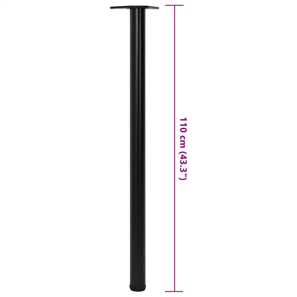 Reguliuojamo aukščio stalo kojos, 4vnt., juodos spalvos, 1100mm - Namų Idėja