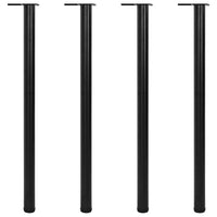 Reguliuojamo aukščio stalo kojos, 4vnt., juodos spalvos, 1100mm - Namų Idėja