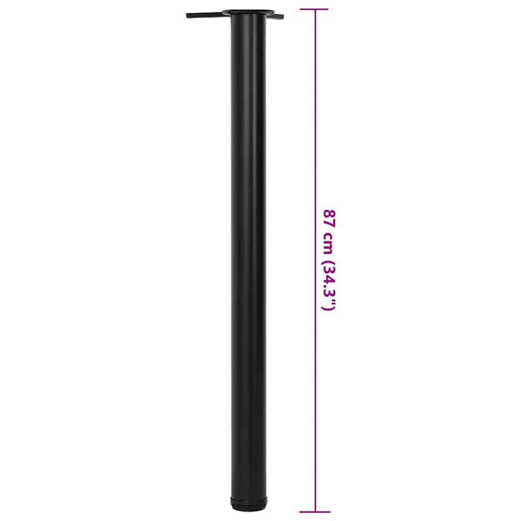 Reguliuojamo aukščio stalo kojos, 4vnt., juodos spalvos, 870mm - Namų Idėja