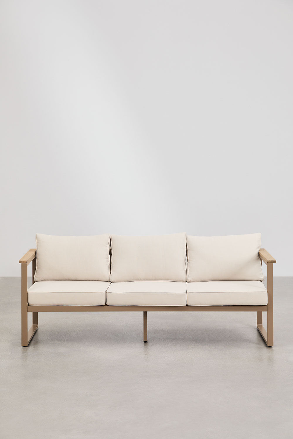 Sofa ALCANTO, trivietė, mokos ruda