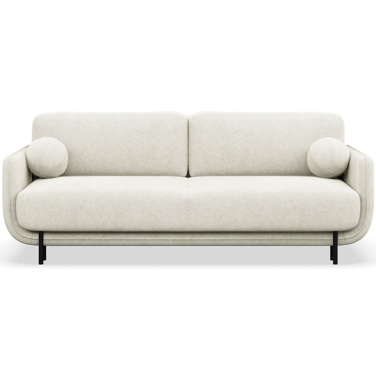 Sofa-lova OVALS, kreminė pinta
