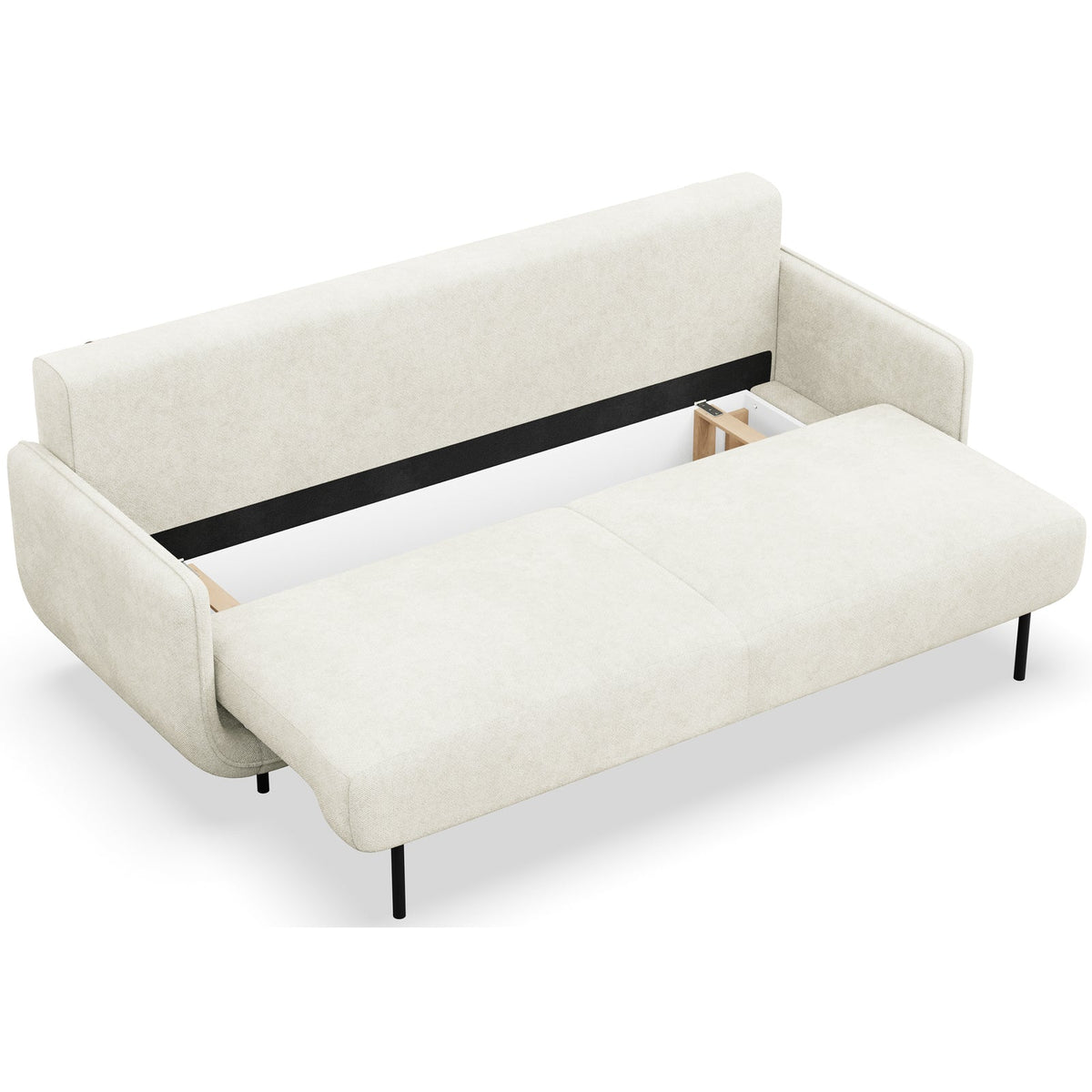 Sofa-lova OVALS, kreminė pinta