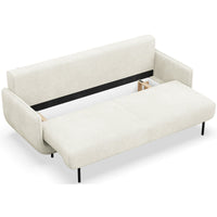 Sofa-lova OVALS, kreminė pinta