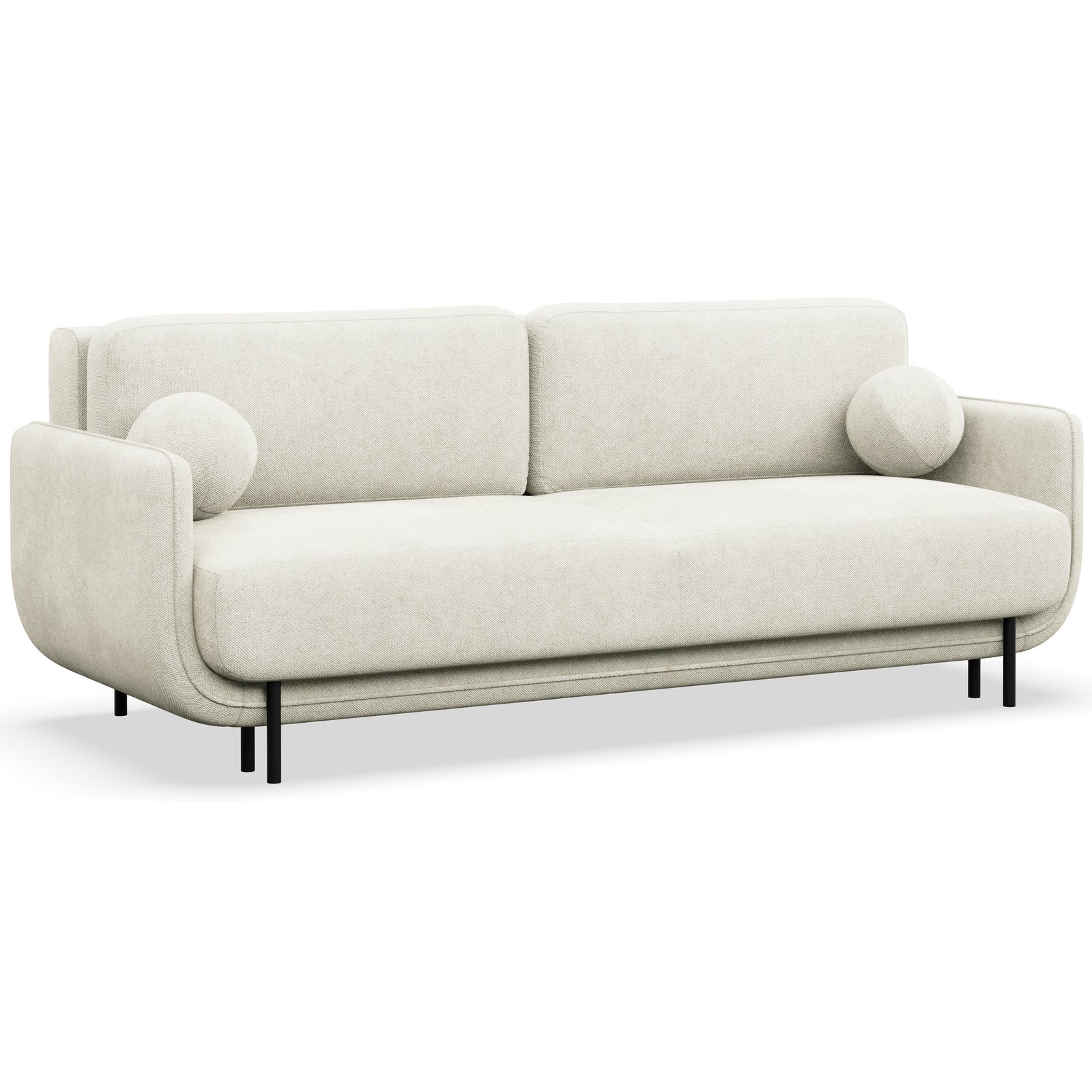 Sofa-lova OVALS, kreminė pinta