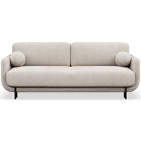 Sofa-lova OVALS, šviesiai smėlinė pinta