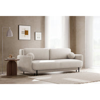 Sofa-lova OVALS, šviesiai smėlinė pinta