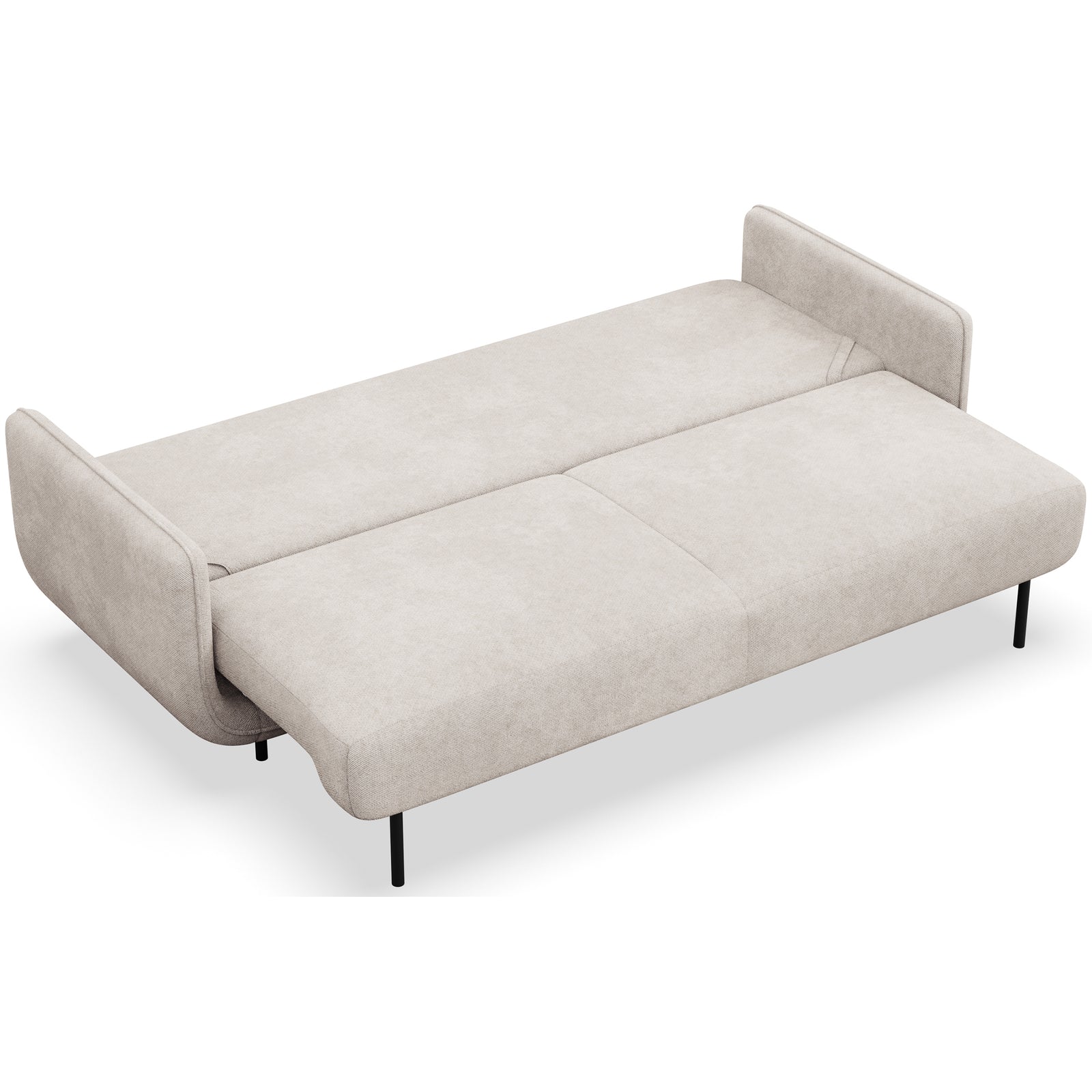 Sofa-lova OVALS, šviesiai smėlinė pinta