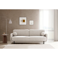 Sofa-lova OVALS, šviesiai smėlinė pinta