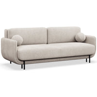 Sofa-lova OVALS, šviesiai smėlinė pinta