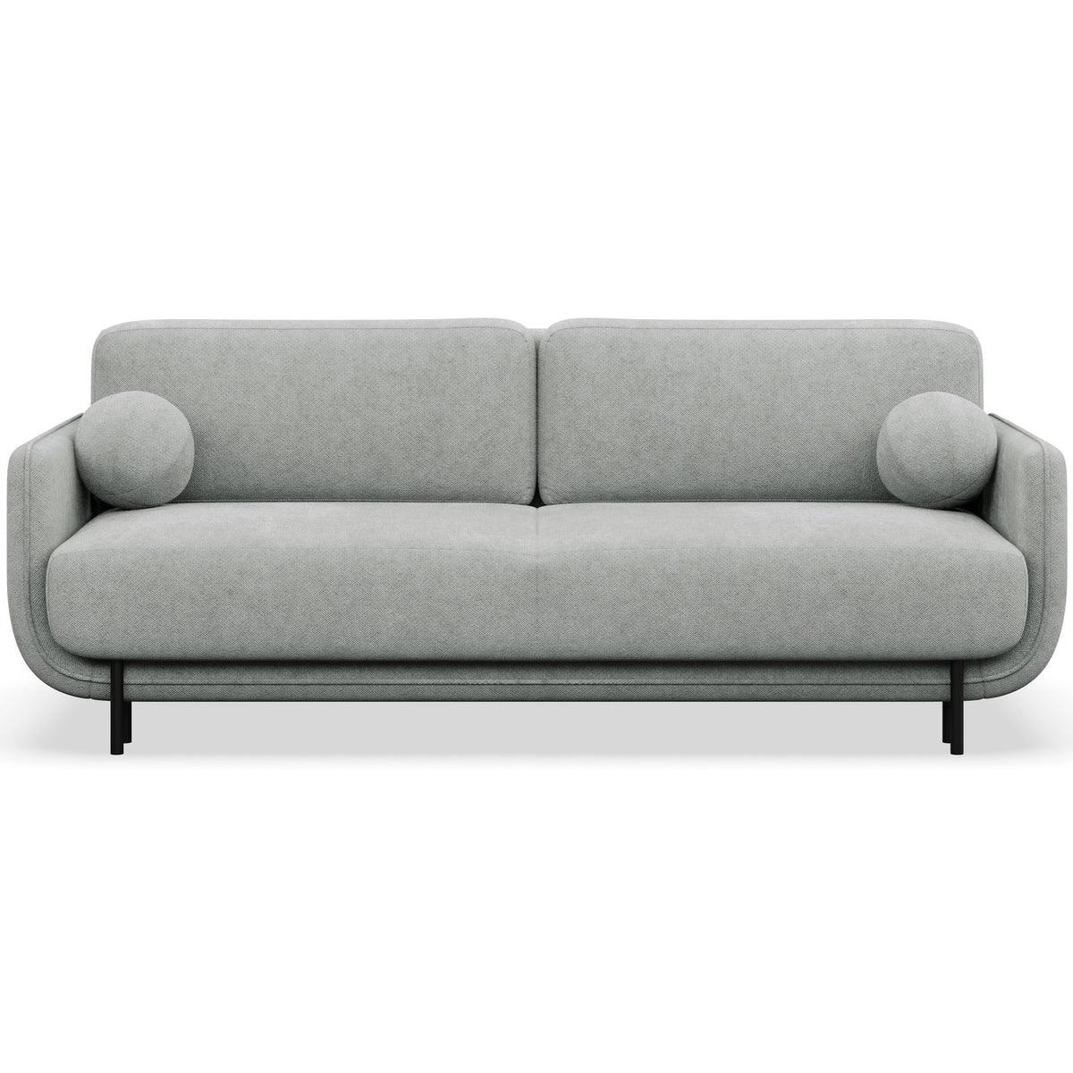 Sofa-lova OVALS, šviesiai pilka pinta
