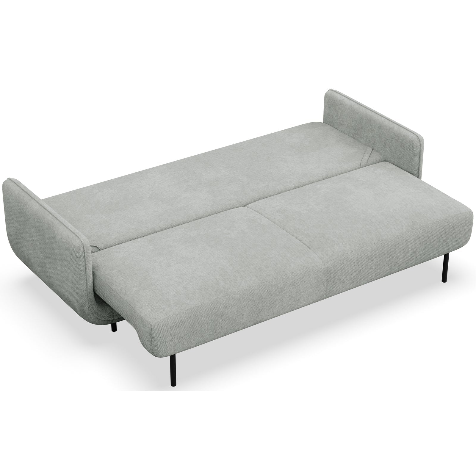 Sofa-lova OVALS, šviesiai pilka pinta